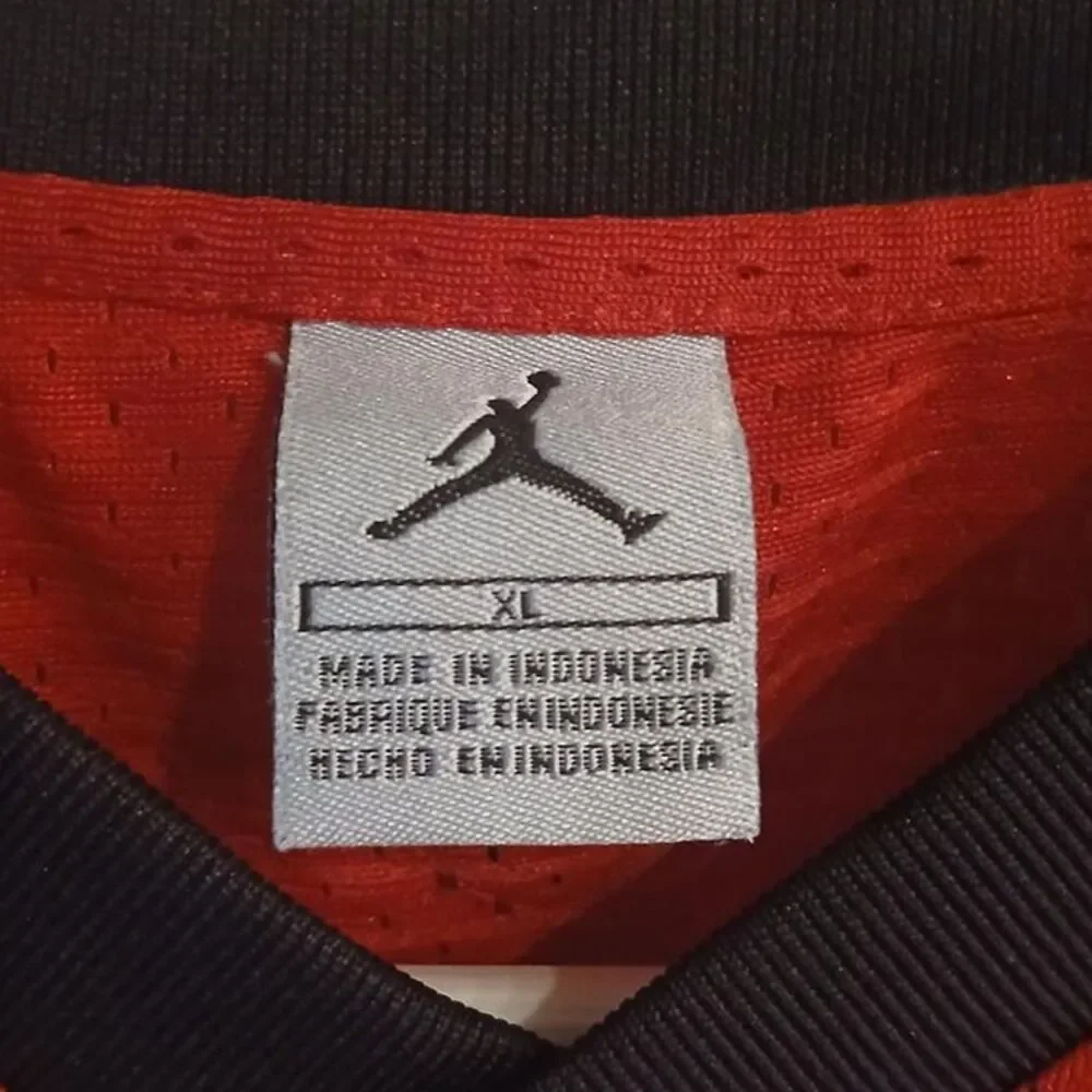 Rare Vintage Y2K Jordan Jumpman Red and Black Sleeveless Jersey Men's XL